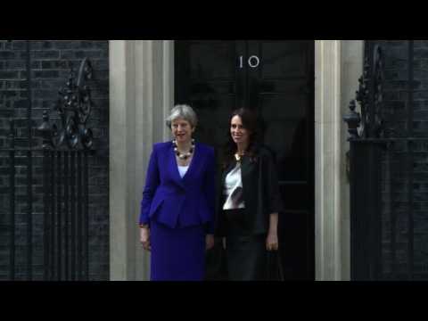 Theresa May hosts New Zealand counterpart in Downing Street