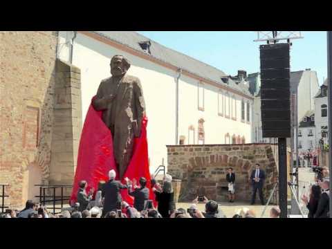 Unveiling of Karl Marx statue in Trier for his 200th anniversary
