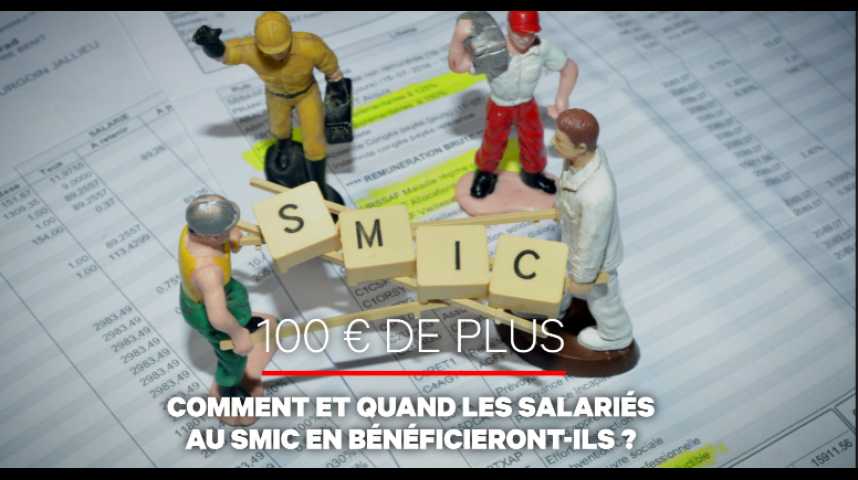 Illustration pour la vidéo Salariés au SMIC : le casse-tête des 100 euros de plus
