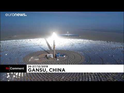 China's first 100MW solar power plant turned on