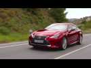 The new Lexus RC 300h LUXURY in Radiant Red Driving Video