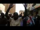 Sudanese protesters march in downtown Khartoum
