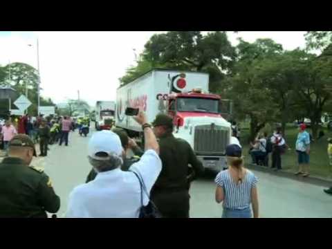 US humanitarian aid arrives at Colombia-Venezuela border