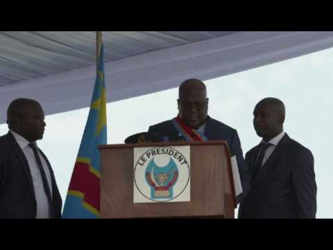 New DR Congo president feels unwell during inauguration