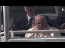 Pope Francis travels to youth detention center in popemobile