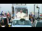 Pope Francis arrives for massive vigil in Panama City