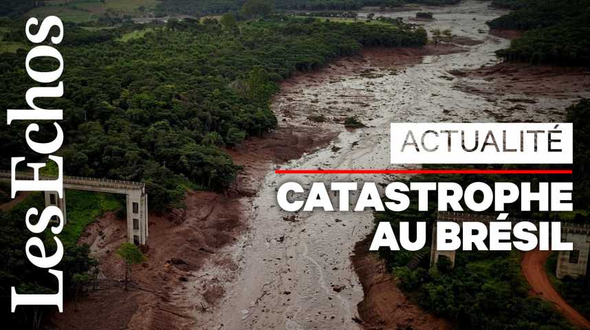 Illustration pour la vidéo Brésil : la rupture du barrage fait au moins 58 morts