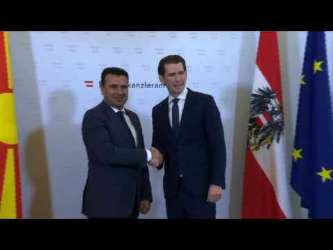 Austrian Chancellor welcomes Republic of Northern Macedonia PM