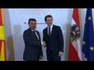 Austrian Chancellor welcomes Republic of Northern Macedonia PM - Label : AFPTV - First images - Category : News