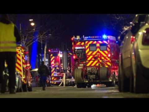 Emergency services arrive after deadly Paris fire