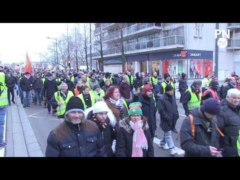 La CGT et les gilets jaunes manifestent à Rouen