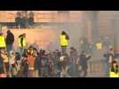 French unions protest in central Paris - Label : AFPTV - First images - Category : News