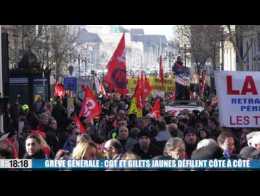 Le 18:18 : Quand les gilets jaunes et la CGT manifestent côte à côte