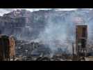 Scenes of devastation in Brazil after fire burns down 600 homes