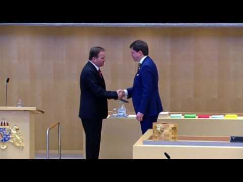 Swedish lawmakers elect PM Stefan Lofven to second term