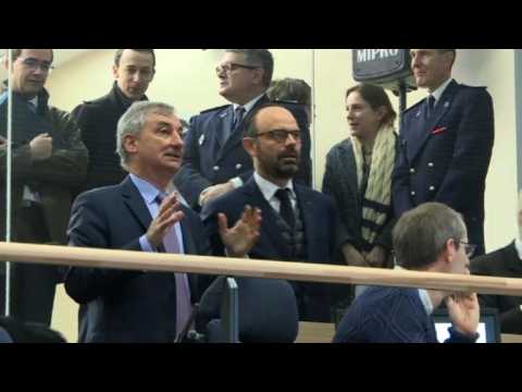 French PM Edouard Philippe visits Eurotunnel site