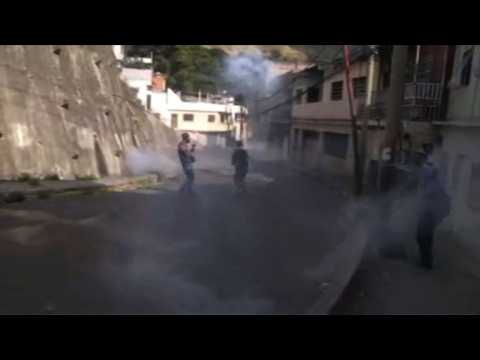 Civil unrest in Caracas, Venezuela, after reported mutiny