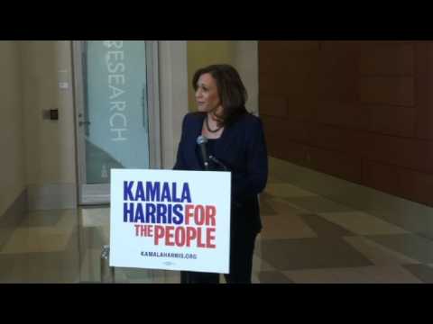 Kamala Harris says she's "prepared to fight" Trump in 2020 race