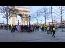 'Yellow Vest' protesters gather on the Champs Elysées