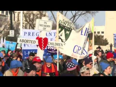 'March for Life' protesters reach US Supreme Court