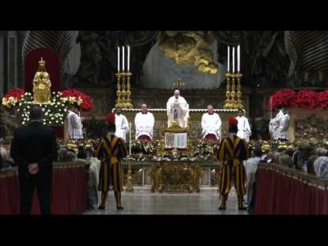Pope Francis celebrates New Year mass