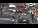 Papal motorcade swerves to avoid man waving Venezuelan flag