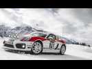 Demo run for the Porsche Cayman GT4 Rallye on snow and ice