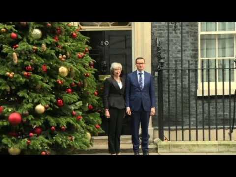 Polish PM arrives at Downing St as UK-Poland talks underway