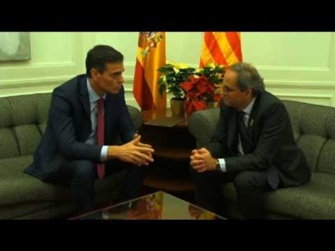 Spanish Prime Minister Sanchez meets Catalan leader Torra