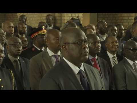 DRC President Tshisekedi attends memorial mass for his father