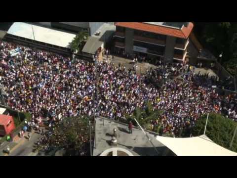 Opposition protesters gather in Caracas to back Guaido