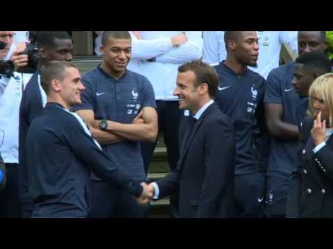 Football: Macron meets Team France ahead of World Cup