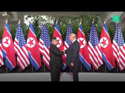 Poignée de main historique entre Donald Trump et Kim Jong Un