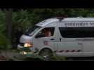 Thailand: two ambulances leave the cave rescue site - Label : AFPTV - First images - Category : News