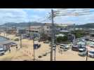 Japan floods: images of destruction in Kurashiki