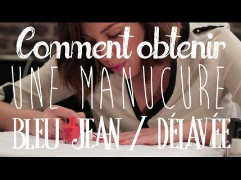 Comment obtenir une manucure bleu jean délavée ?