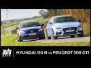 Vidéo Hyundai i30 N vs Peugeot 308 GTi : des chiffres et des lettres Vidéo Hyundai i30 N vs Peugeot 308 GTi : des chiffres et des lettres