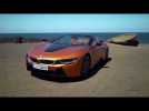 The BMW i8 Roadster - two-seater with electrically operated soft-top roof