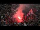 Urugay fans celebrate their team winning against Portugal