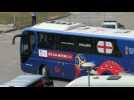 World Cup: England team leave hotel for Sweden match