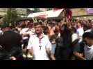 UK fans react in London after 1st goal against Sweden - Label : AFPTV - First images - Category : Sport