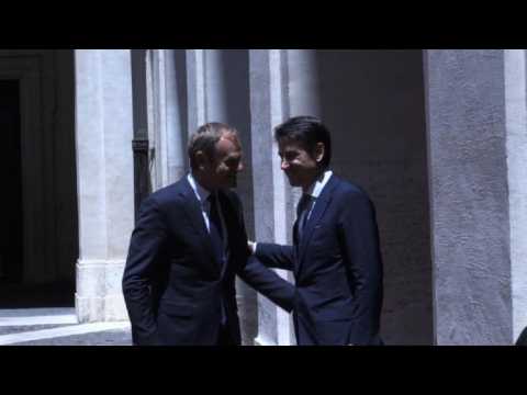 Italian PM Conte meets Donald Tusk in Rome