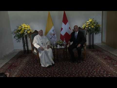 Pope Francis arrives in Geneva, Switzerland