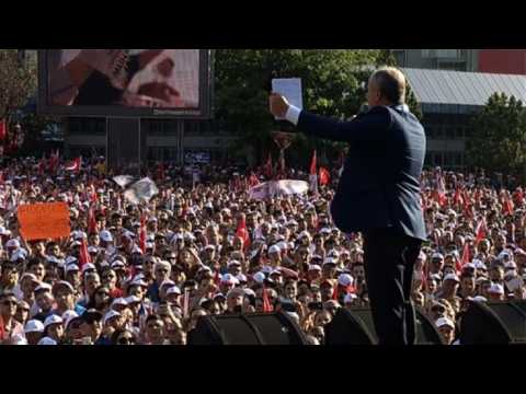 Erdogan's chief rival Muharrem Ince holds rally in Ankara