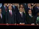 King Felipe VI, Sanchez and Torra make first joint appearance