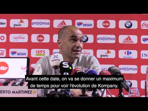 Roberto Martinez: "Si le 17 juin, Kompany n'est pas fit, il n'ira pas à la Coupe du Monde" ​​