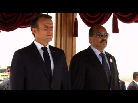 French President Macron arrives in Mauritania for G5 Sahel talks