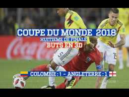 Buts en 3D : Colombie - Angleterre (1:1 - 3 tab 4) Coupe du Monde 2018 