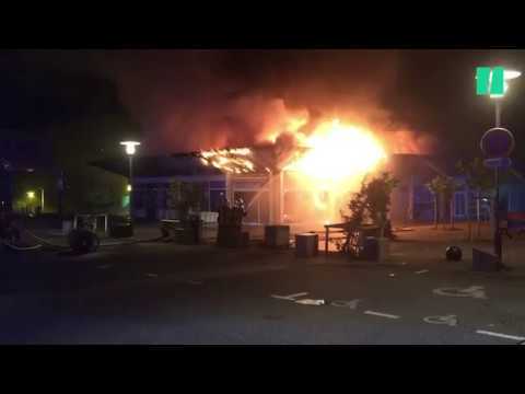 Nantes: les images des violences urbaines dans le quartier du Breil