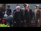 Iranian President Rouhani arrives in Vienna